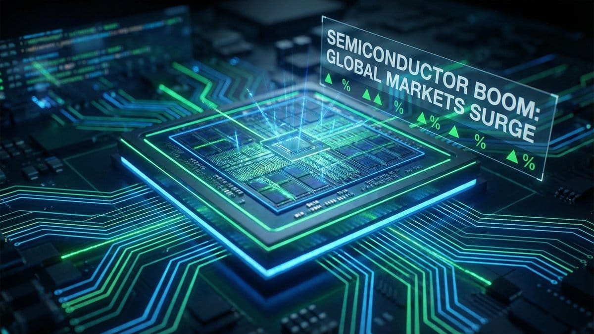 Semiconductor chip technology representing the chip sector surge