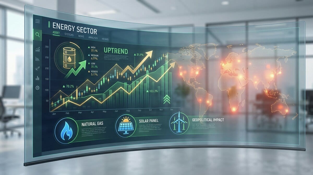Energy sector stock market performance dashboard