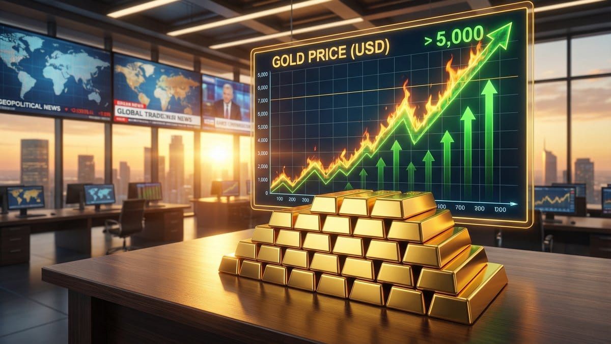 Gold price breaking through $5,000 milestone