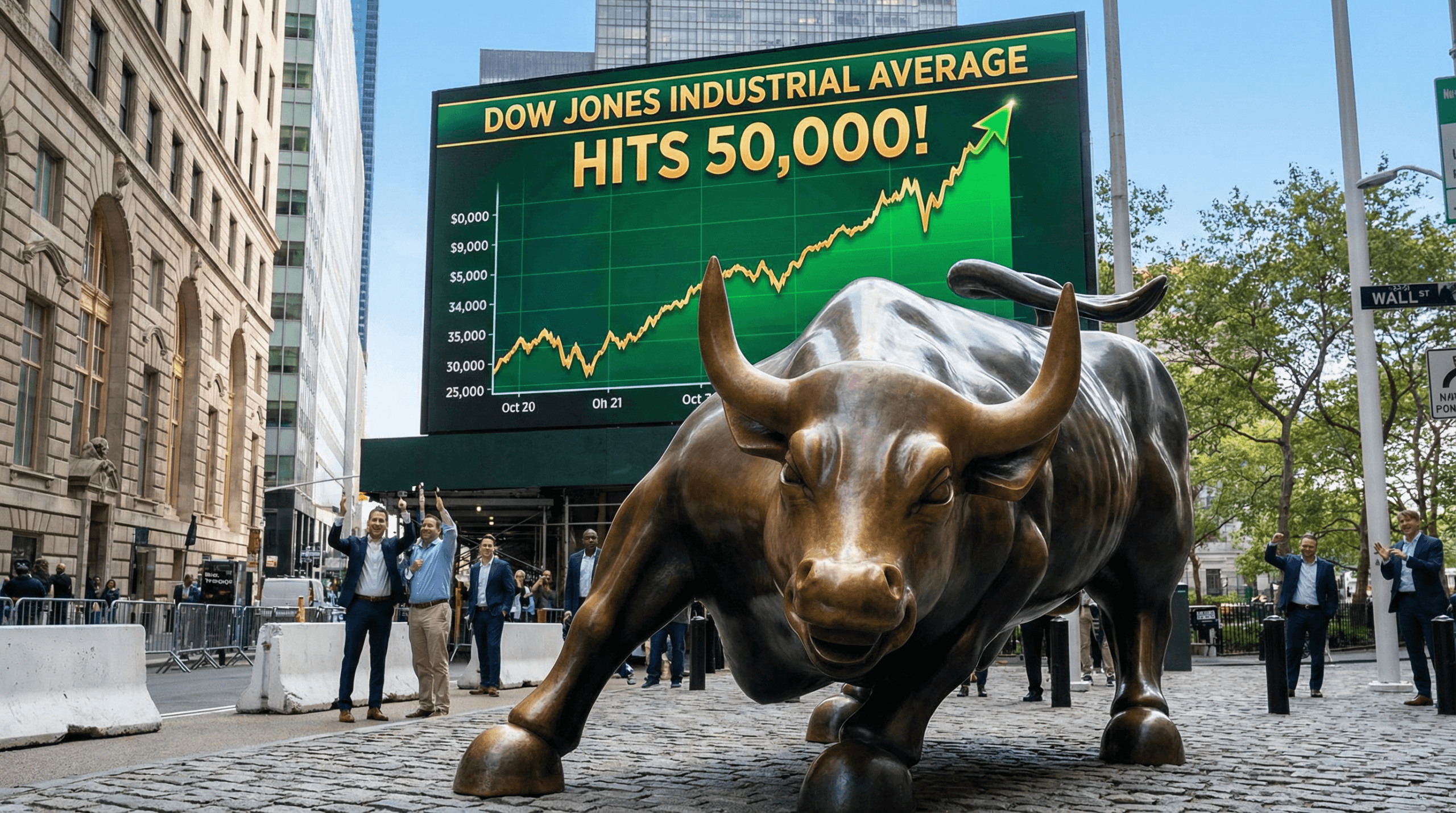 Dow Jones Industrial Average hits 50,000