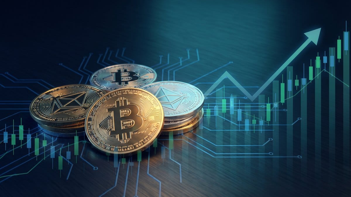 Bitcoin and Ethereum crypto market overview with candlestick charts