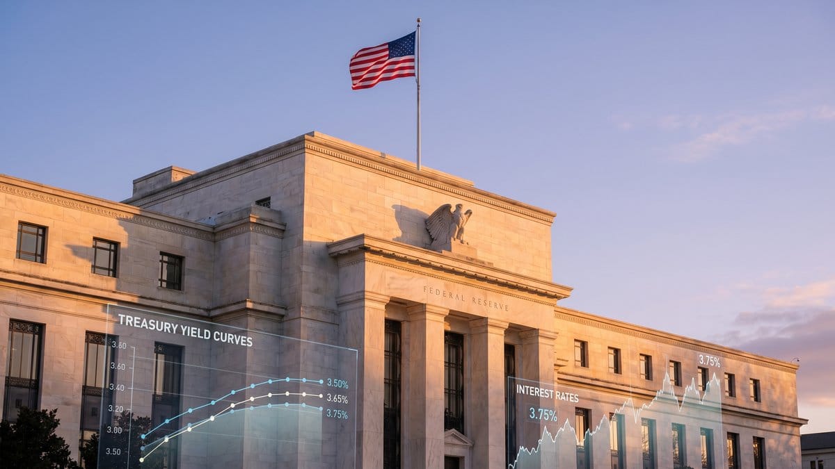 Federal Reserve building with treasury yield curves and interest rate data - April 28, 2026