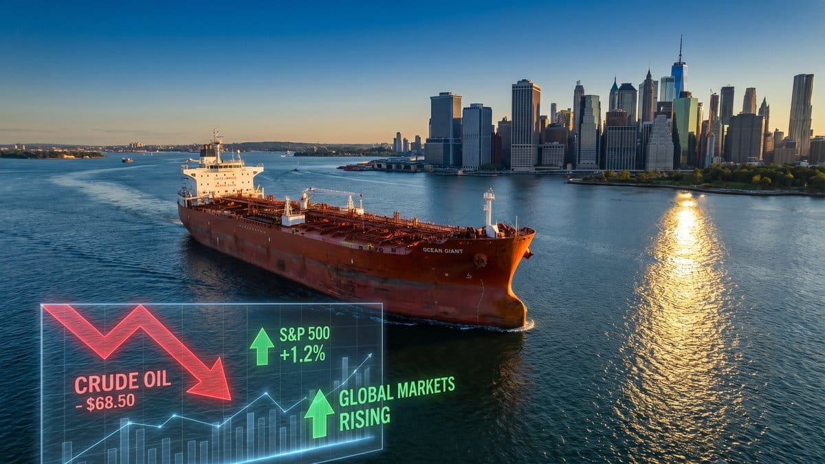 Oil tanker in open waters as Iran declares Strait of Hormuz open, boosting global markets