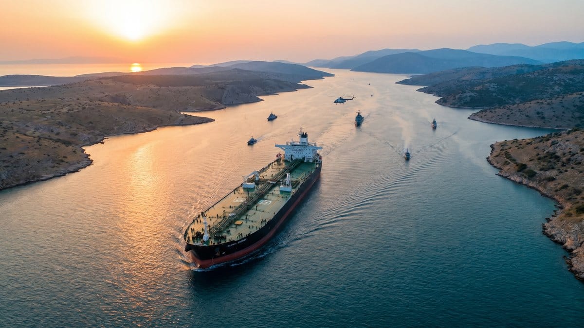 Oil Tanker Navigating Strait of Hormuz May 2026