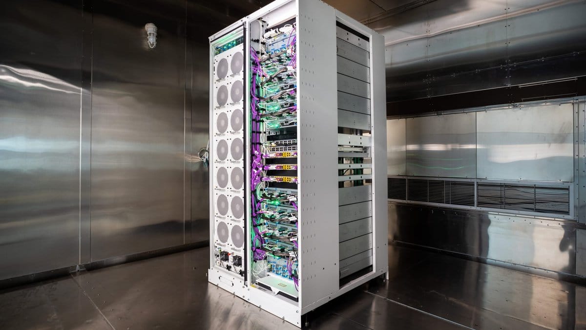 AI data center servers powering the artificial intelligence boom driving technology stock gains
