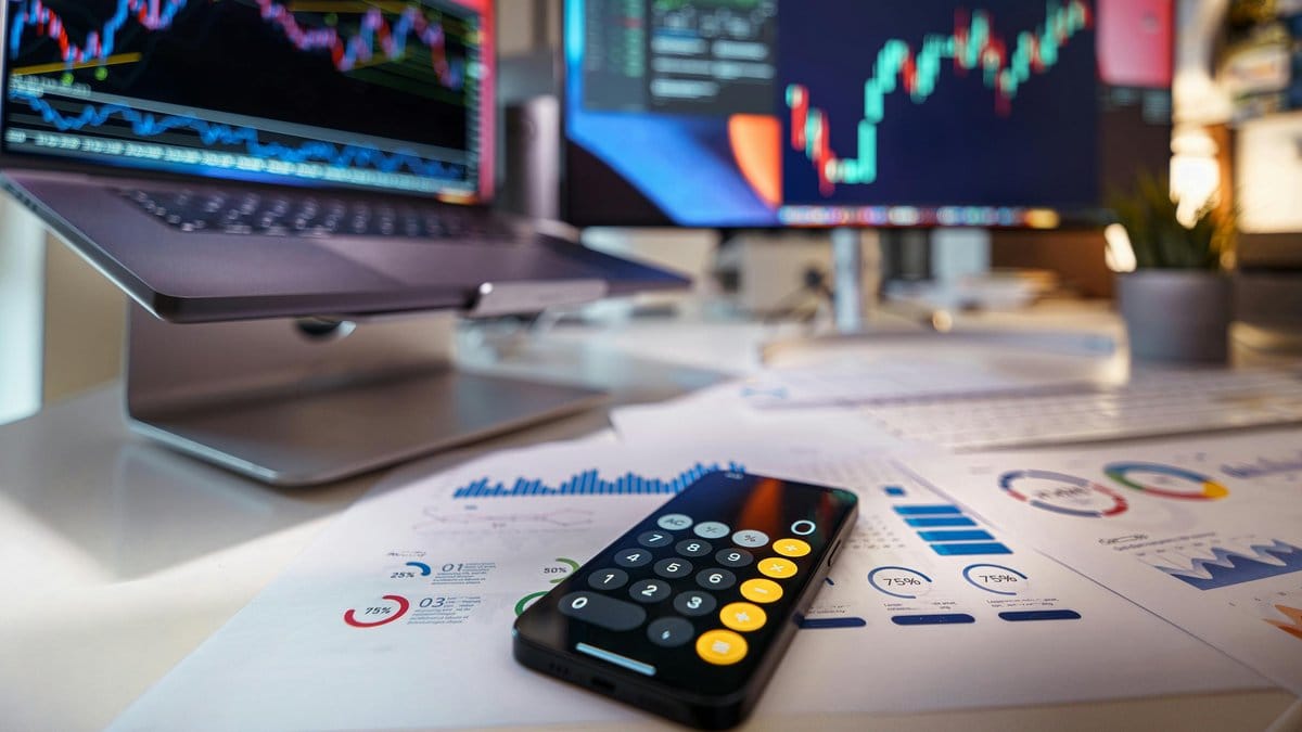 Financial trader monitoring bond market data on multiple screens as Treasury yields surge to 19-year highs