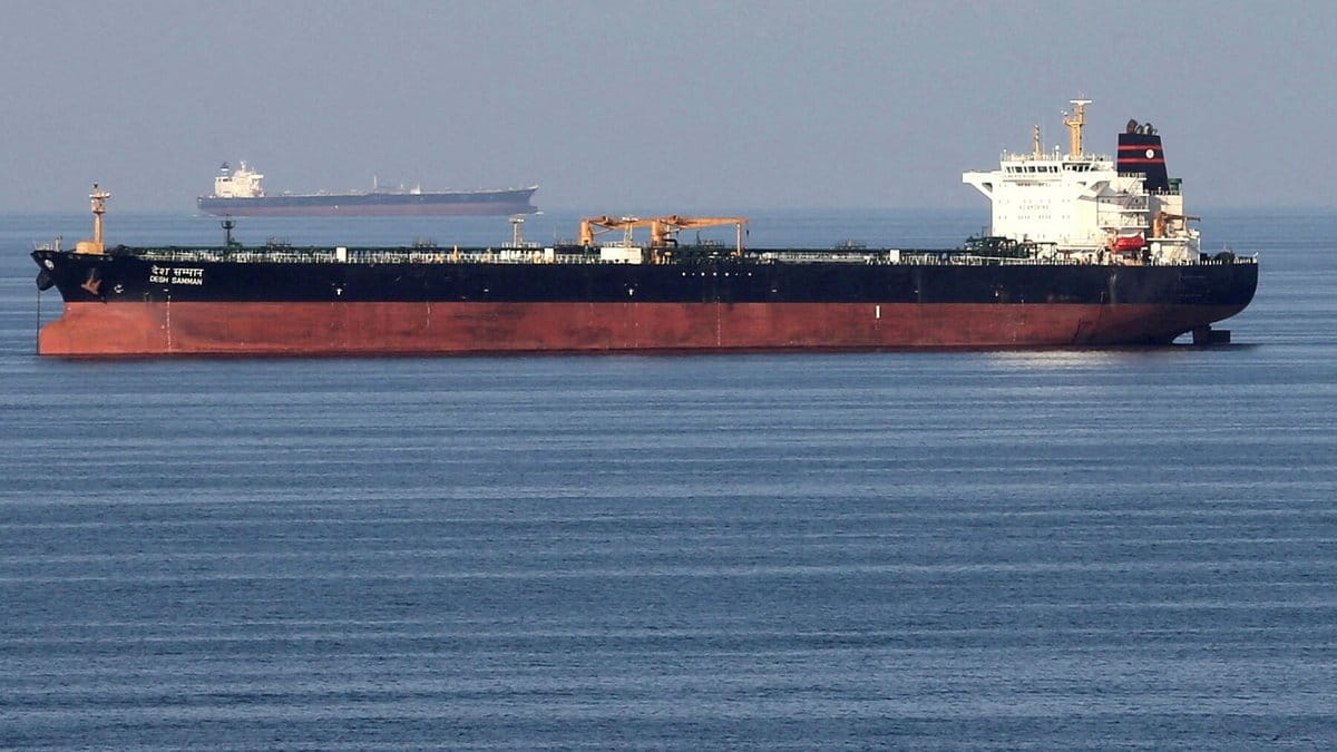 Oil tanker navigating waters near the Strait of Hormuz as US-Iran tensions disrupt global energy supply chains