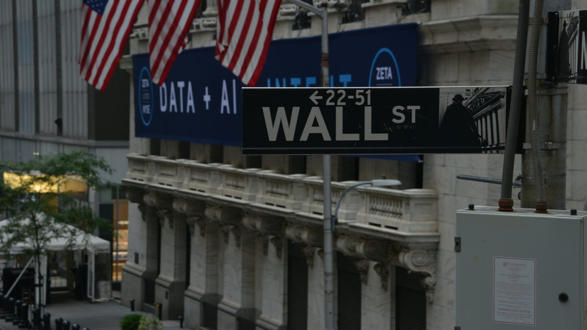 Wall Street sign and American flags near the New York Stock Exchange for the October 29, 2026 daily market report