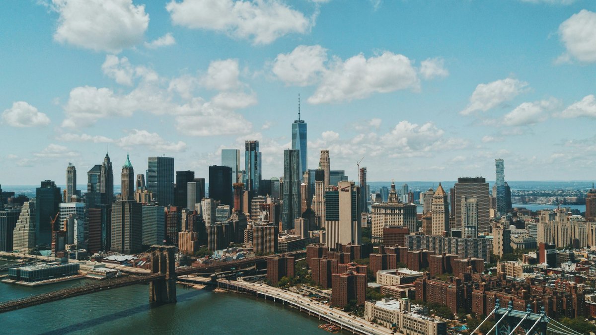 Lower Manhattan financial district skyline and Brooklyn Bridge for the October 28, 2026 daily stock market report