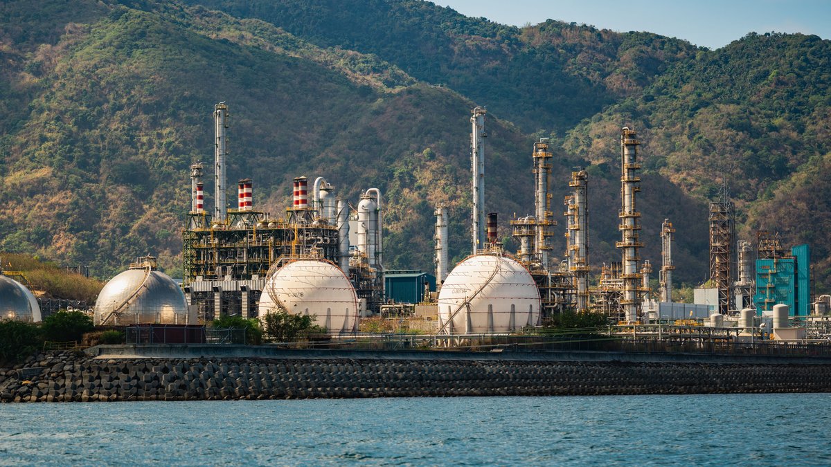 Coastal oil refinery illustrating energy prices in the October 19, 2026 Market Wrap