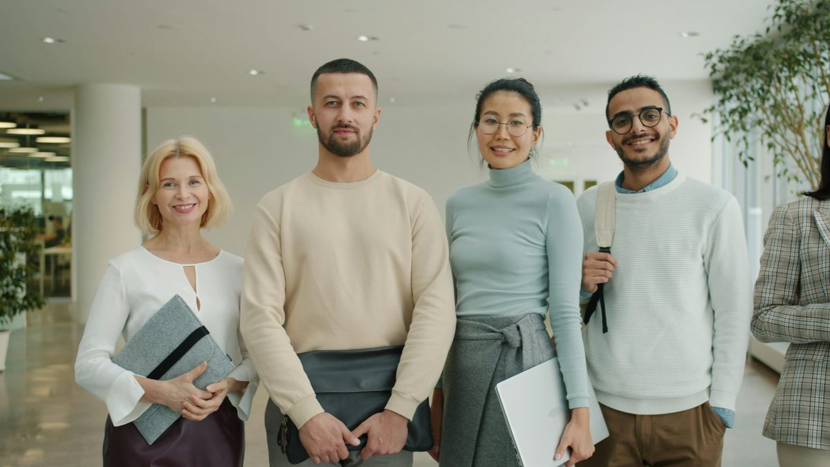 Diverse global business professionals representing international market outlook